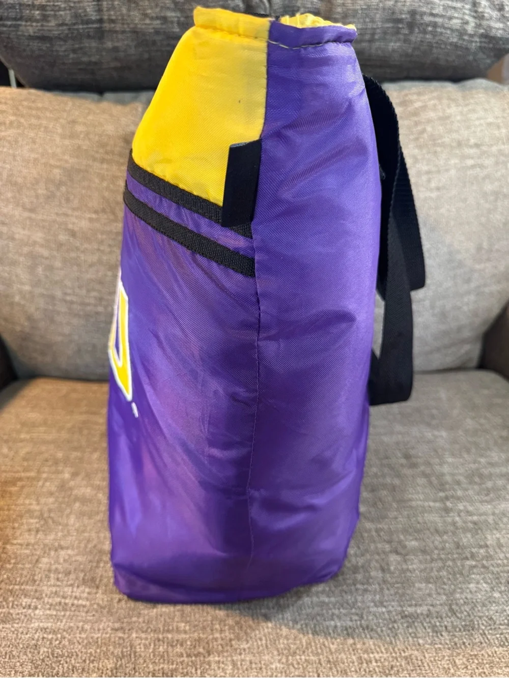 LSU Tigers insulated thermal tote bag, purple/gold Louisiana State University